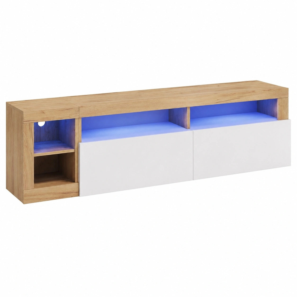 meuble-tv-blanc-avec-eclairage-led-et-rangement-ouvert-zutbu11443lq