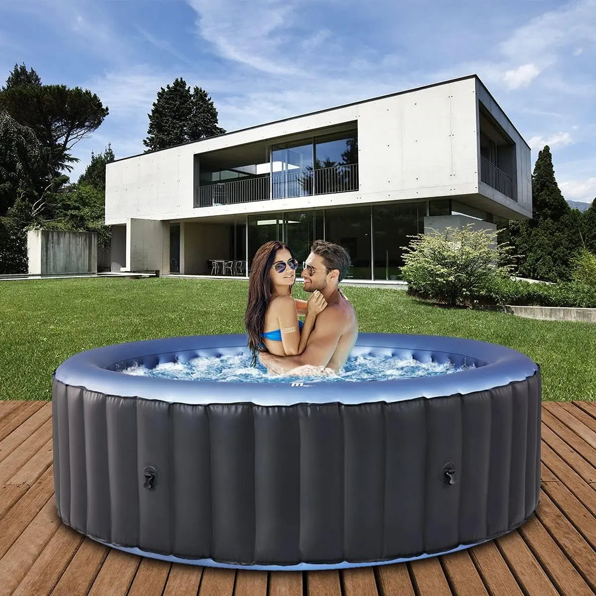 Miweba spa gonflable C-BE041, capacité 1077 L, avec télécommande