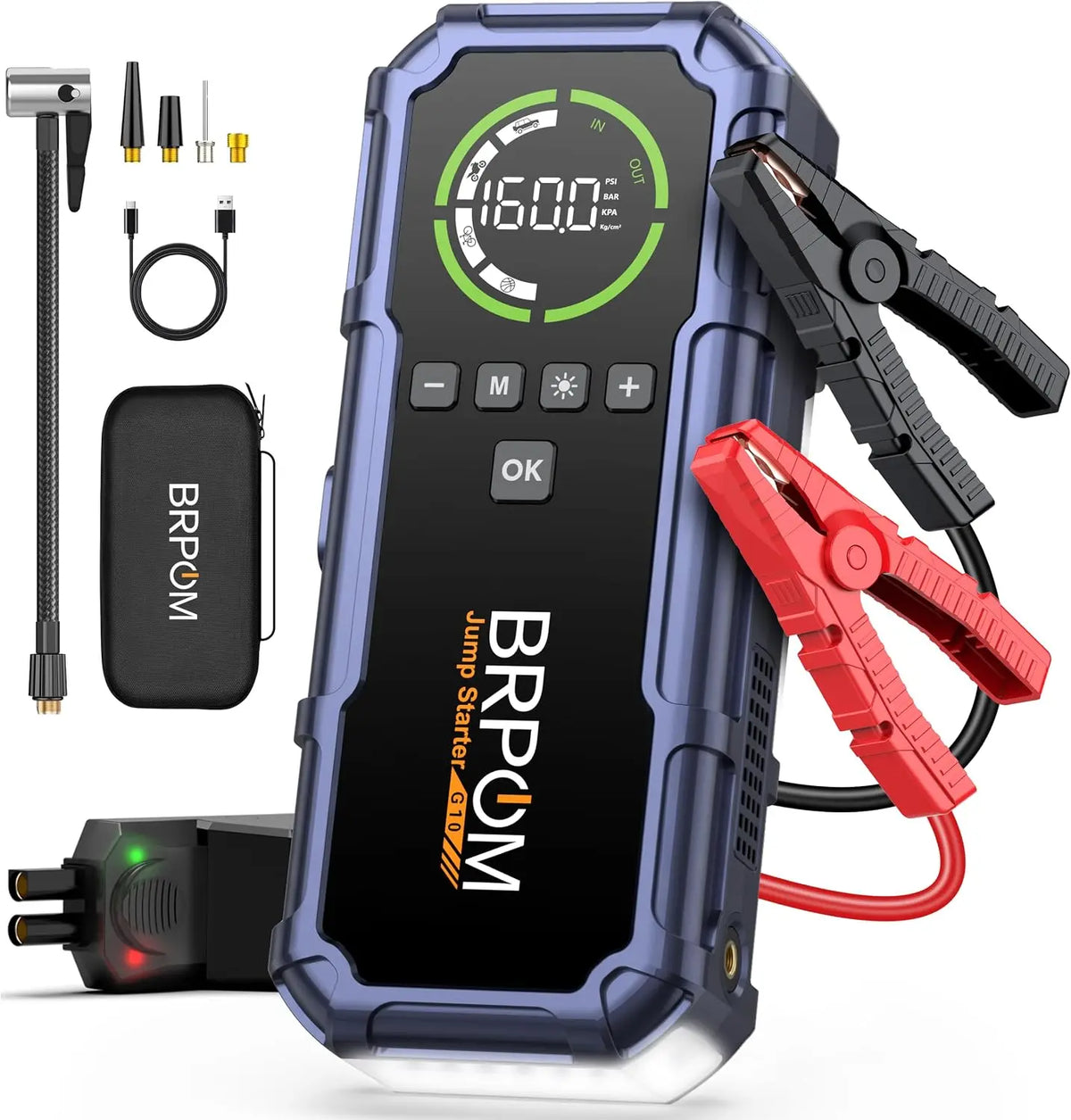 BRPOM batterie rechargeable 9000A, capacité 10 L, format compact