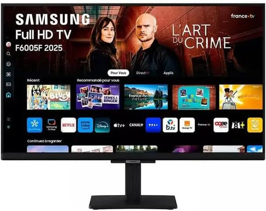 Samsung téléviseur connecté TU24F6005FKXXC, avec fonctions connectées, compatible HDR
