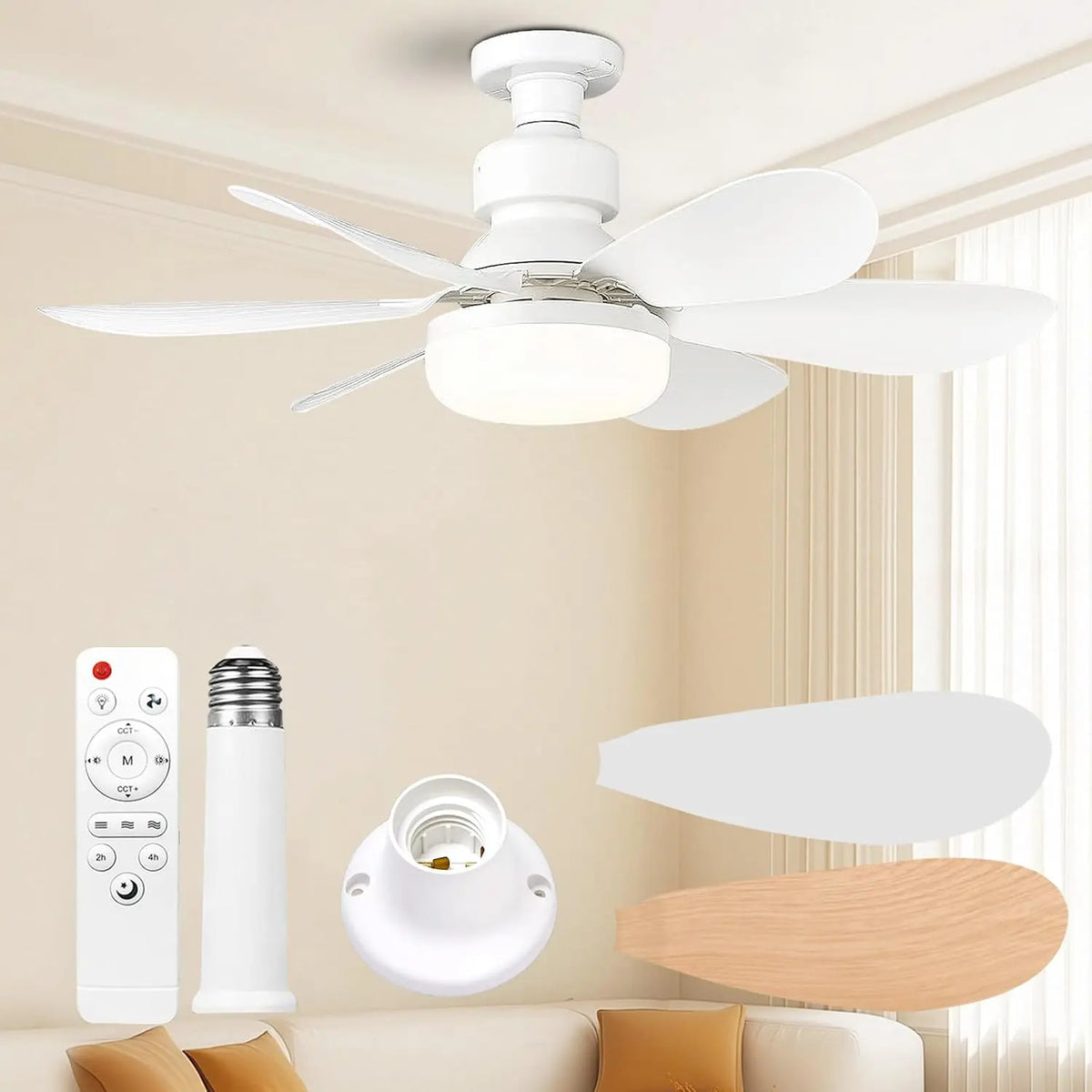 ventilateur de plafond 52CM, puissance 30 W