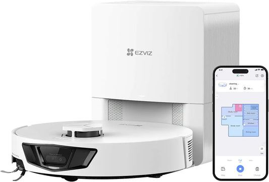 EZVIZ robot aspirateur laveur RE7, capacité 4 L