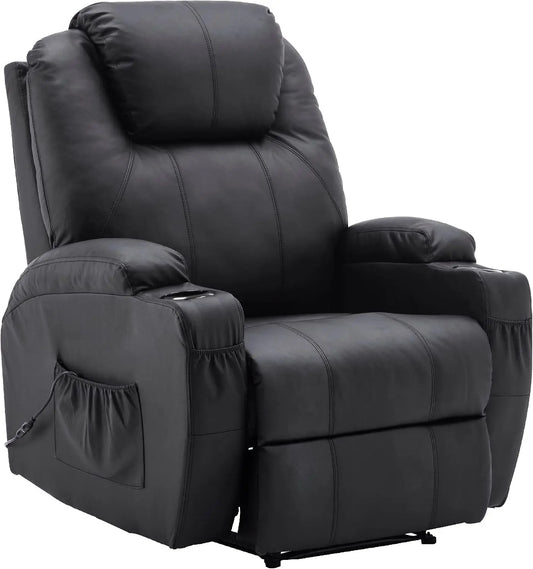 MCombo fauteuil relax électrique, coloris noir