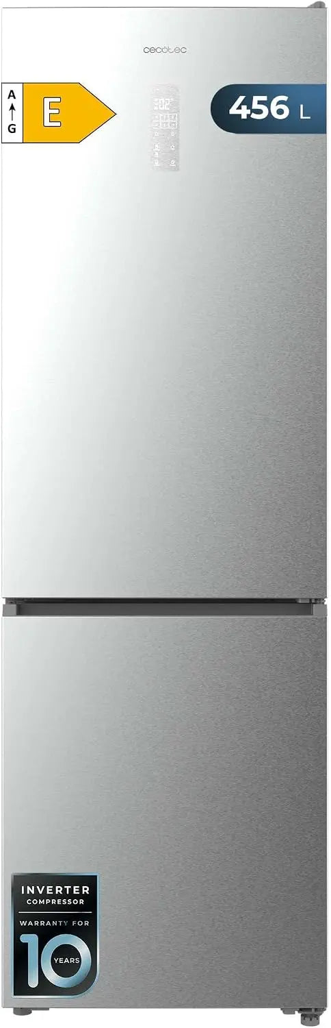 Cecotec réfrigérateur combiné 201cm, capacité 456 L, technologie Inverter