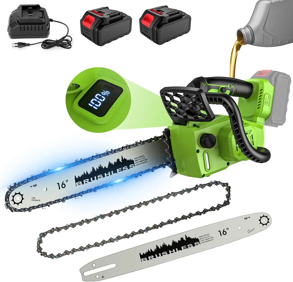 batterie rechargeable, écran 16 pouces, sans fil