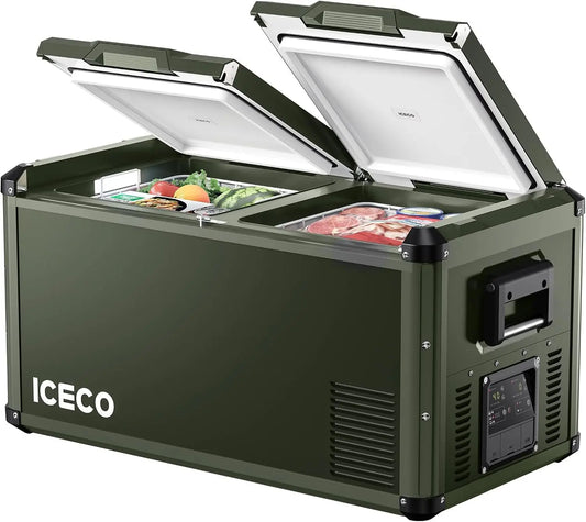 ICECO réfrigérateur combiné VL75, capacité 75 L, format compact, avec deux zones indépendantes