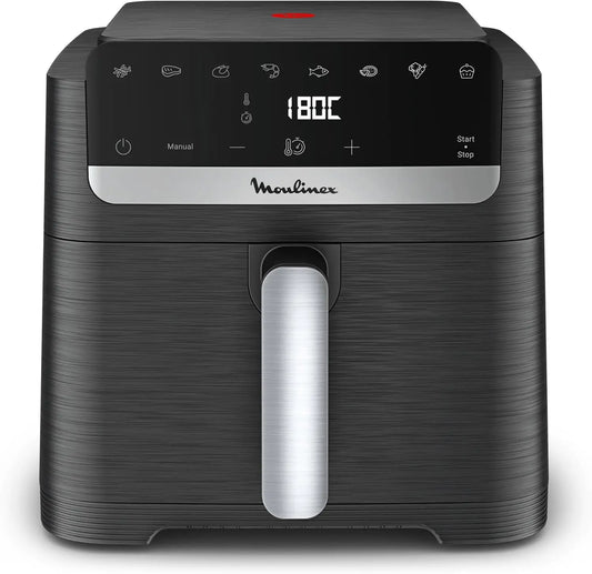 Moulinex friteuse à air chaud, capacité 7,5 L, format compact, coloris noir