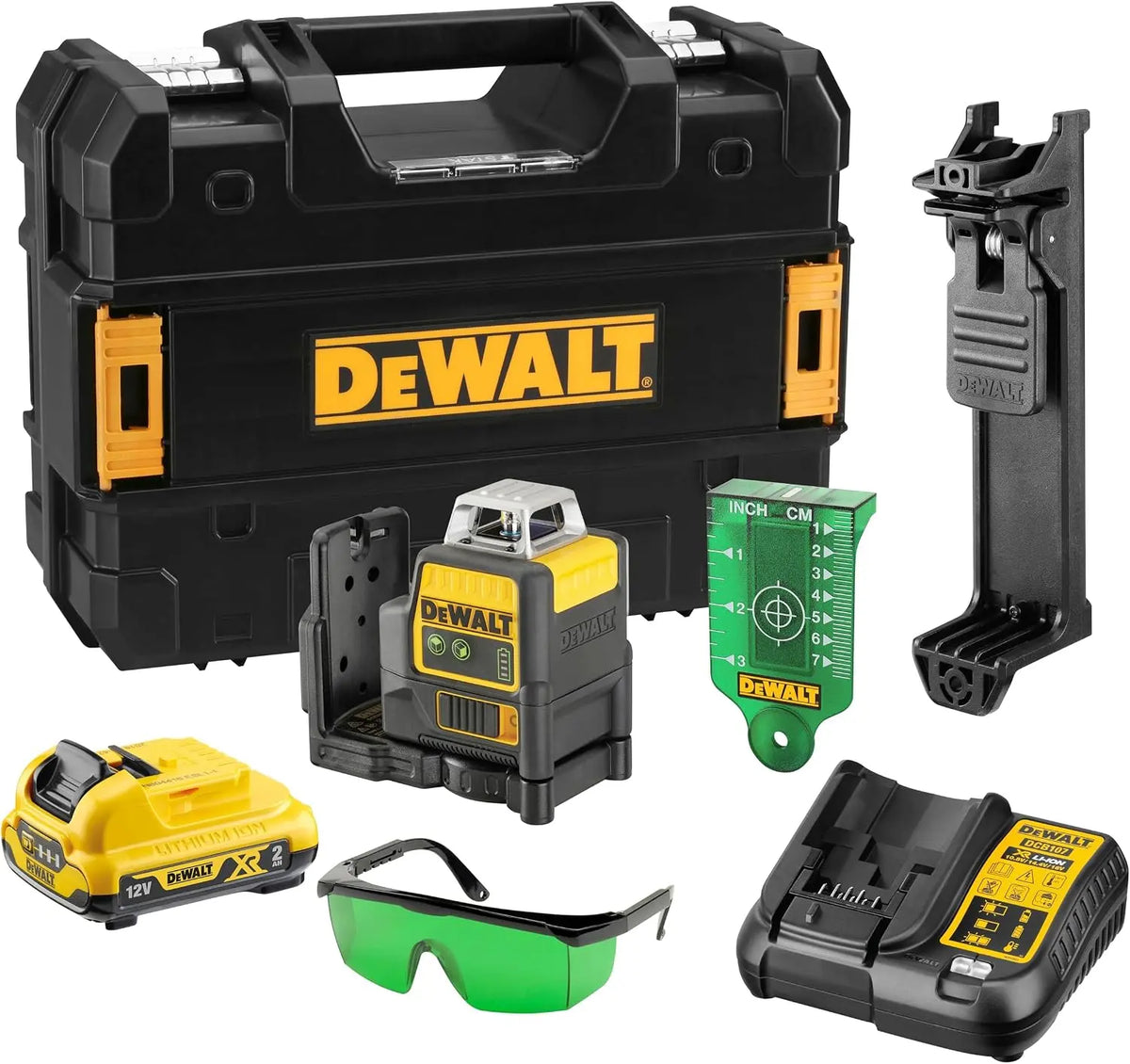 Dewalt batterie rechargeable DCE0811D1G-QW, technologie laser, coloris vert