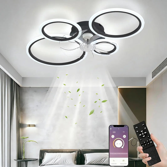ventilateur de plafond 80x12cm, puissance 96 W, dimensions 80 x 12 cm, à fonctionnement silencieux, avec télécommande, avec minuterie, coloris noir