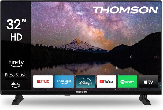 THOMSON téléviseur connecté HDR10, écran 32 pouces, avec connexion Wi-Fi, avec connexion Bluetooth, avec fonctions connectées