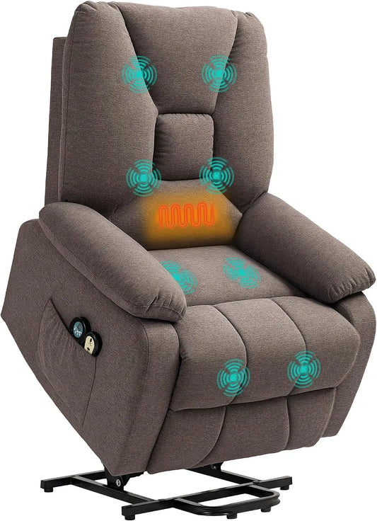 HOMCOM fauteuil releveur électrique, avec fonction chauffage